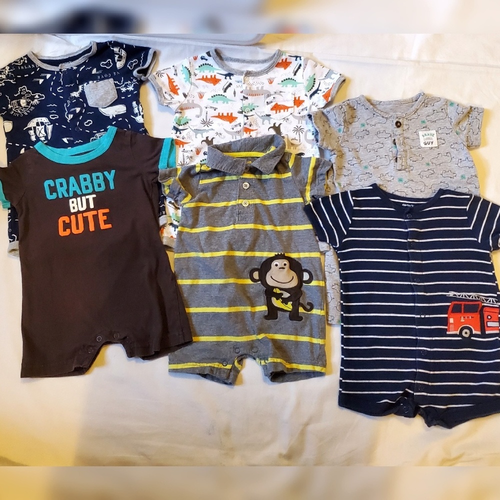 Baby Boy Rompers - Set of 6